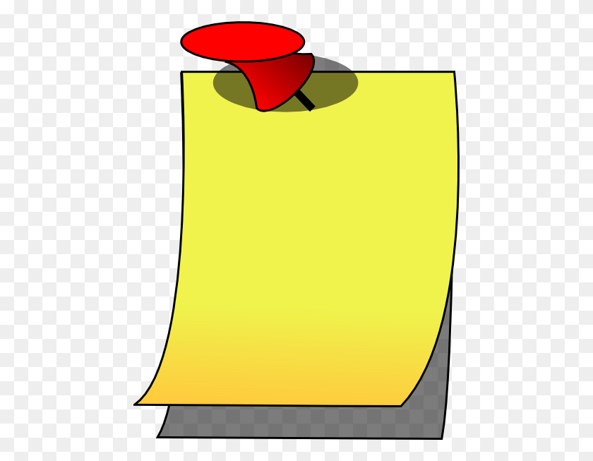 462x593 Yellow Post It Clip Art - Dam Clipart