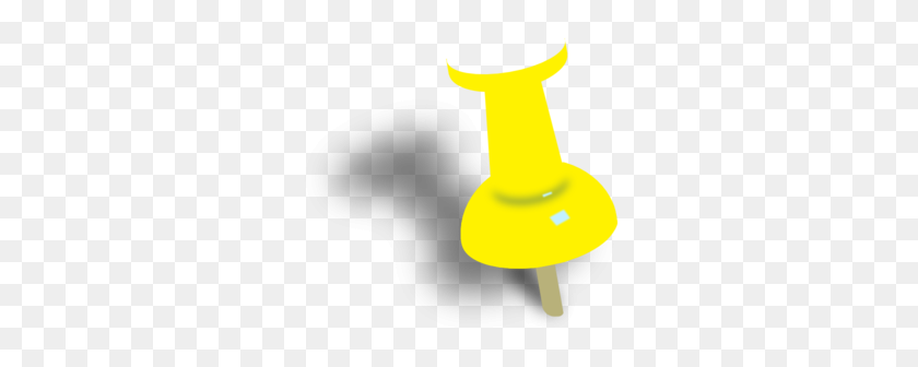 300x276 Yellow Push Pin Clip Art - Push Clipart