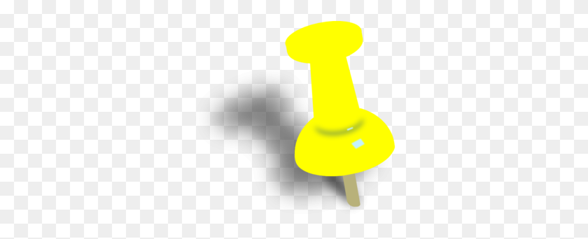 299x282 Yellow Push Pin Clip Art - Push Pin Clipart Transparent Background