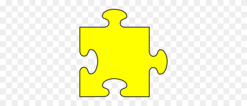 300x300 Yellow Puzzle Piece Clip Art - Puzzle Piece Clipart