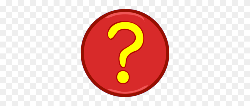 298x297 Yellow Question Mark Inside Red Circle Clip Art - Question Clipart