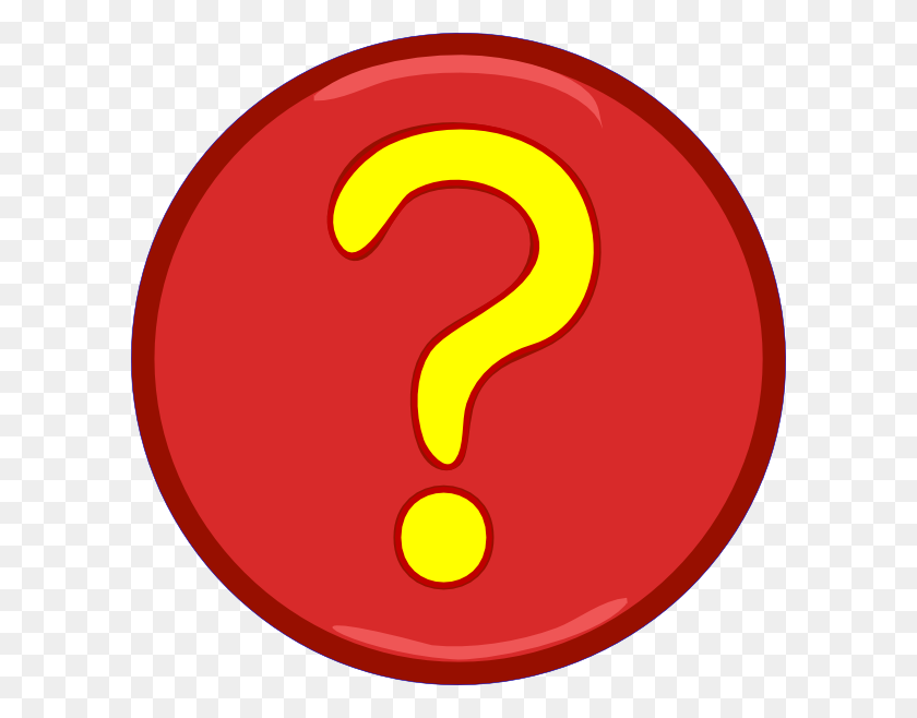 600x598 Yellow Question Mark Inside Red Circle Clip Art - Question Mark Clipart