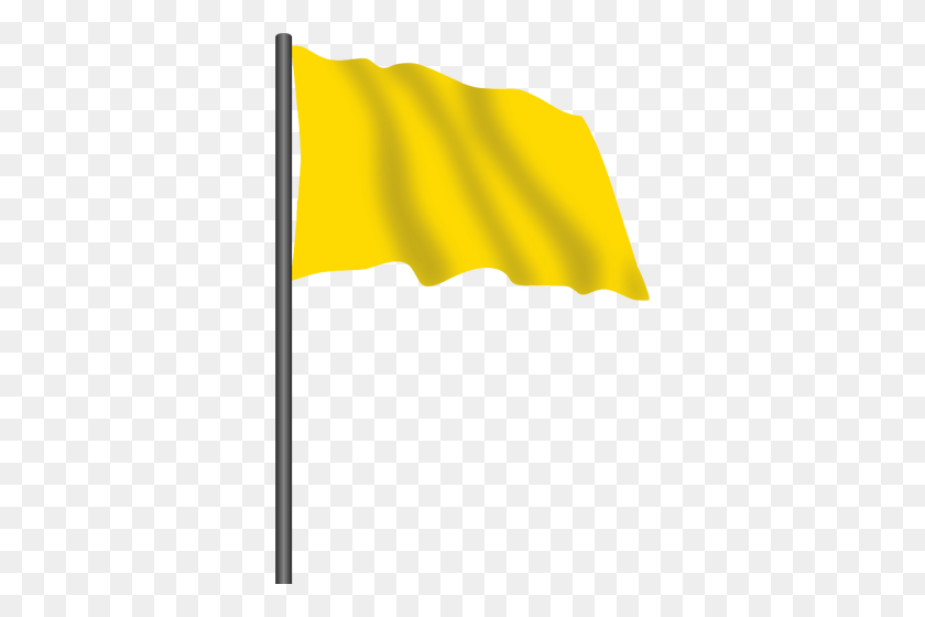 340x500 Желтый Гоночный Флаг - Предупреждающая Лента Клипарт