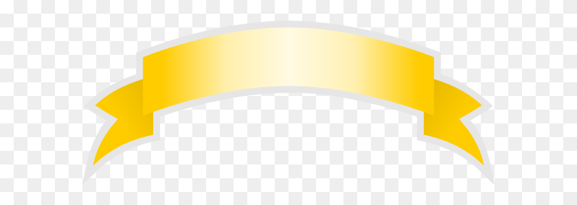 600x239 Yellow Ribbon Banner Clip Art - Yellow Ribbon Clipart
