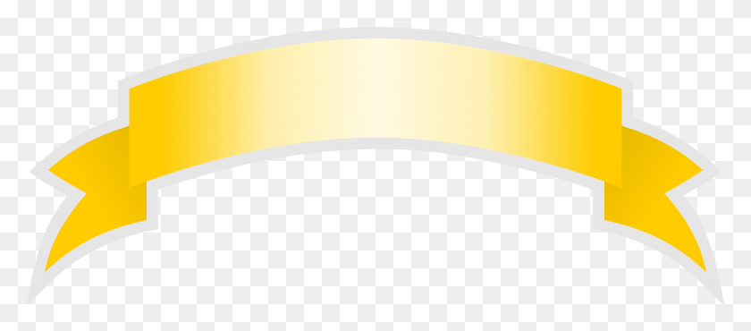 2400x954 Yellow Ribbon Banner, Stereo Ribbon Png Images Vectors - Ribbon Banner PNG
