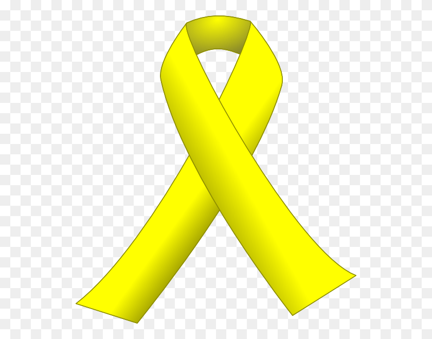 546x599 Yellow Ribbon Clip Art - Ribbon Border Clipart