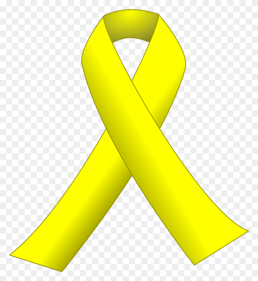 821x900 Yellow Ribbon Png Clip Arts For Web - Yellow Background PNG