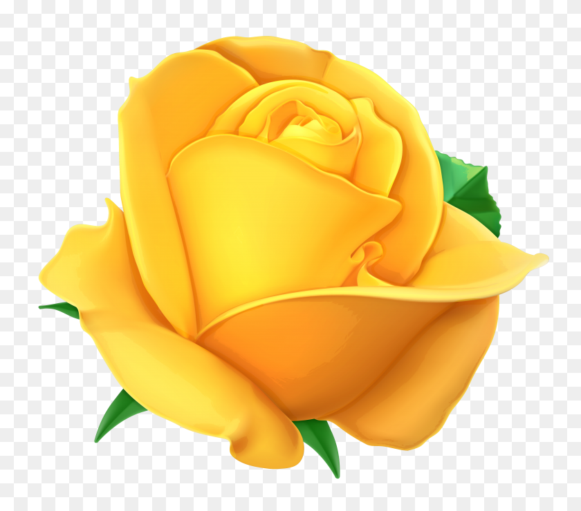5382x4694 Yellow Rose Clip Art - Rose Border PNG