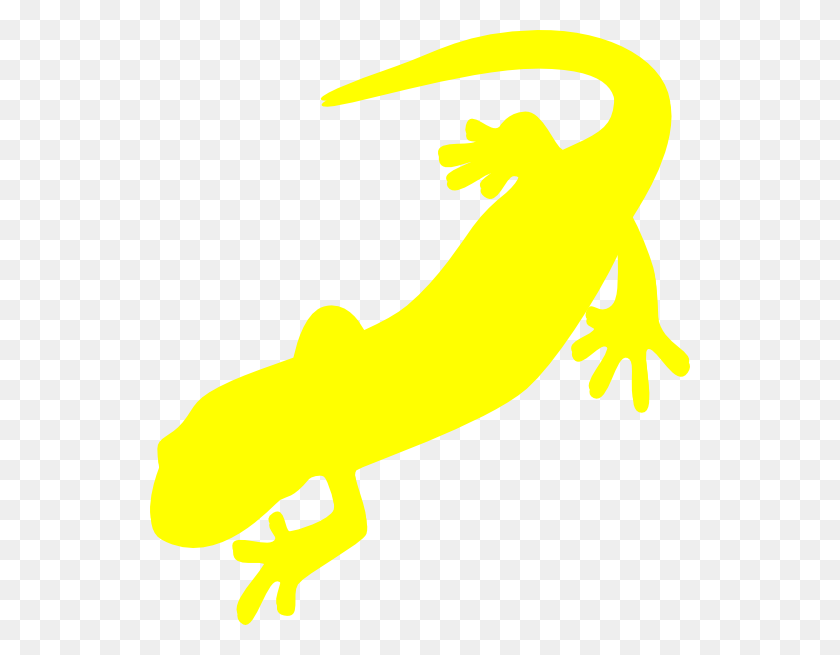 540x595 Yellow Salamander Clip Art - Salamander Clipart