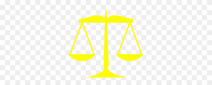 298x279 Yellow Scales Of Justice Clip Art - Scales Of Justice Clipart