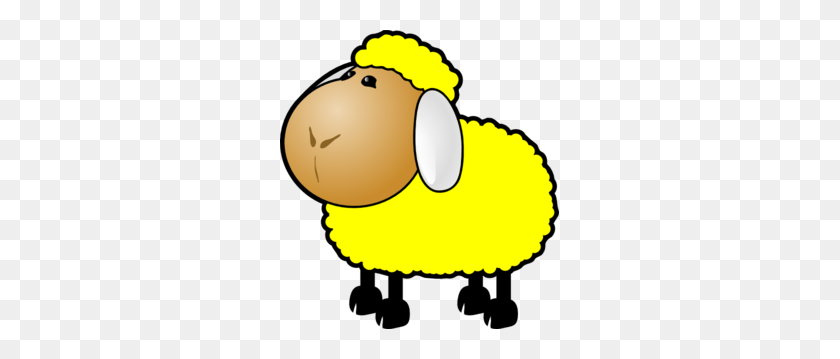 279x299 Yellow Sheep Clip Art - Sheep Clipart