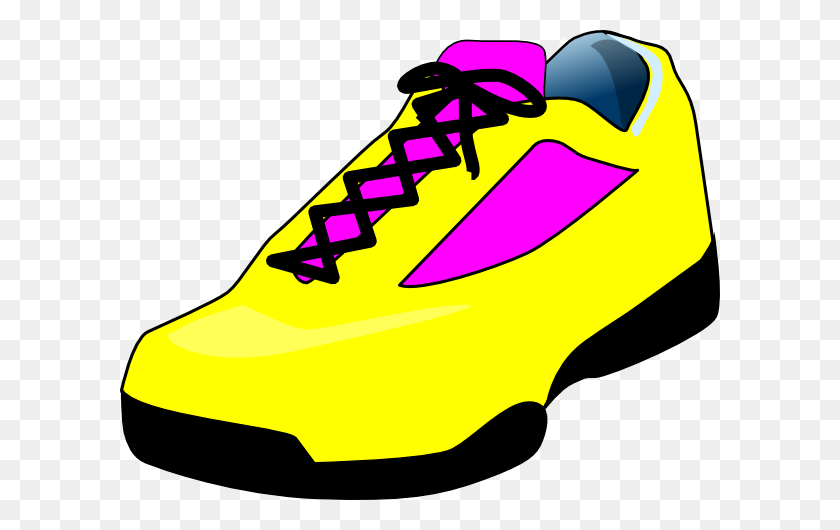 600x470 Yellow Shoe Clip Art - Womens Shoes Clipart