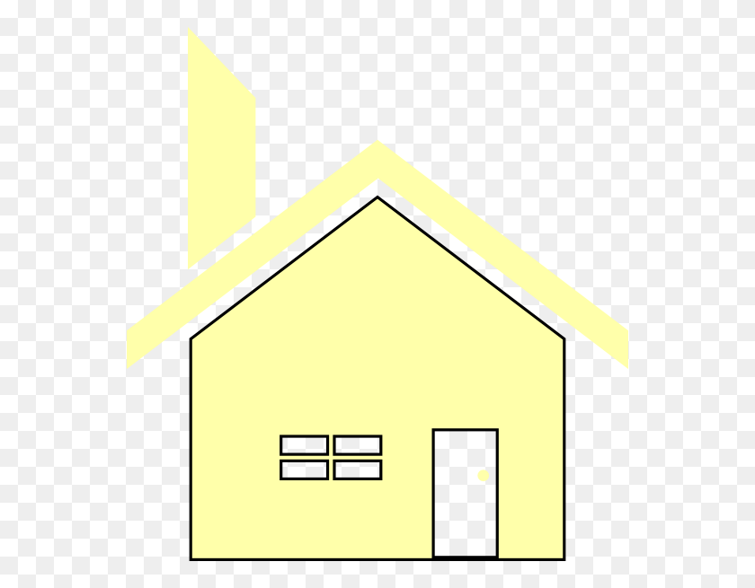 558x595 Yellow Simple House Clip Art At Clkercom Vector Online Clipart - Simple House Clipart