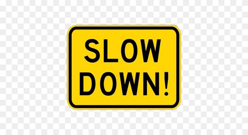 400x400 Yellow Slow Down Sign Transparent Png - Slow Down Clipart