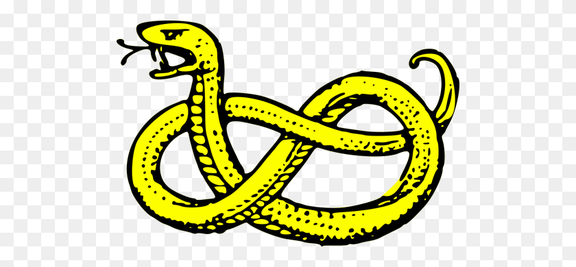 500x330 Yellow Snake Vector Clip Art - Serpent Clipart