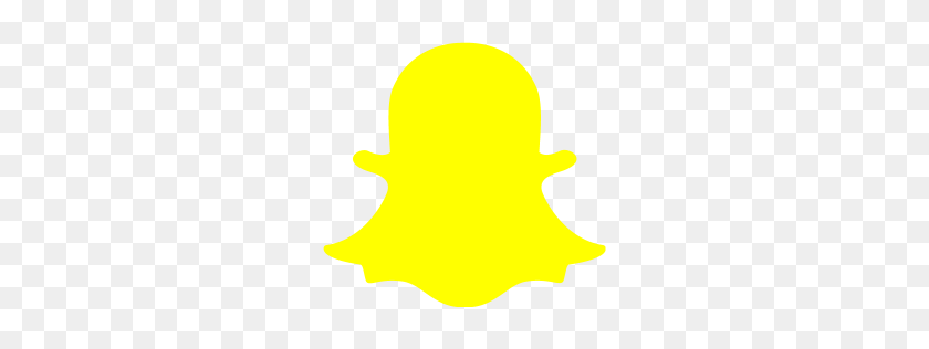 256x256 Желтый Значок Snapchat - Логотип Snapchat, Прозрачный Png