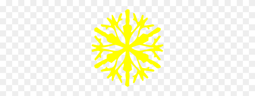 256x256 Yellow Snowflake Icon - Snowflakes PNG Transparent