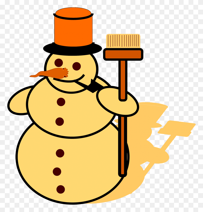 2224x2334 Yellow Snowman Cliparts - Snowman Family Clipart