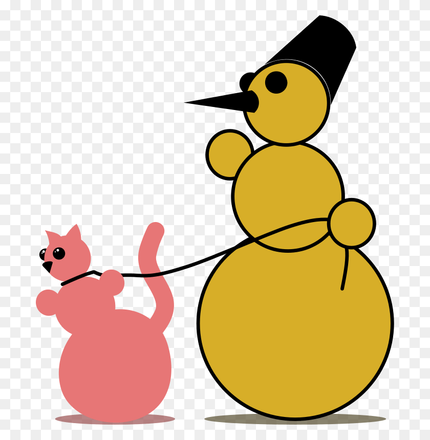 700x800 Yellow Snowman Cliparts - Melting Snowman Clipart