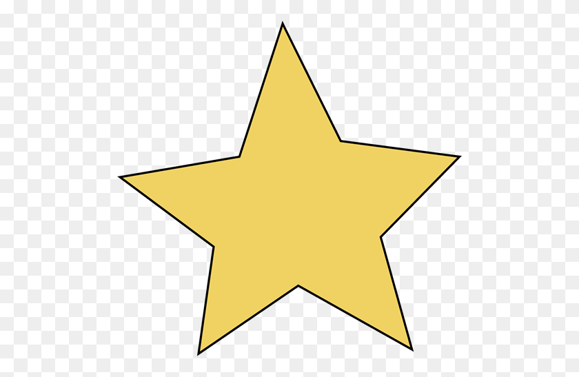 500x487 Желтая Звезда Клипарт - Картинка Звездный Путь