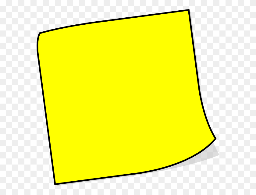 600x580 Yellow Sticky Note Clip Art - Timesheet Clipart
