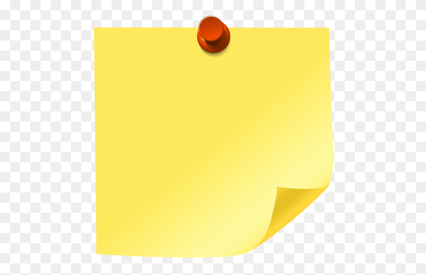 480x483 Yellow Sticky Note Png - Note PNG