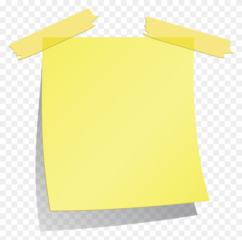 850x843 Yellow Sticky Notes Png - Yellow Lens Flare PNG