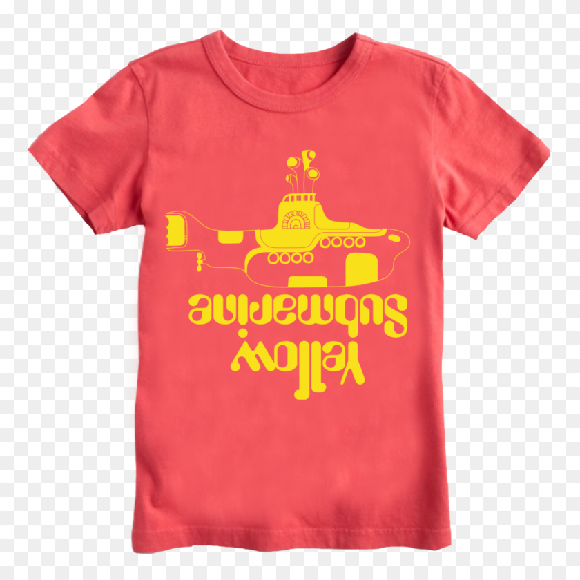 1024x1024 Camiseta Amarilla De Los Beatles Para Niños De La Tripulación Secundaria - Sub Png