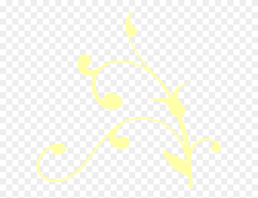 600x584 Yellow Swirl Clip Art - Swirl Frame Clipart