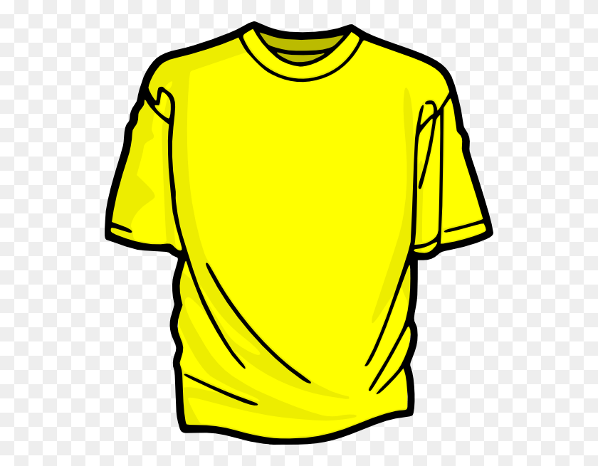 546x595 Yellow T Shirt Clip Art At Clkercom Vector Clip Art, Laundry Bag - Putting On Deodorant Clipart