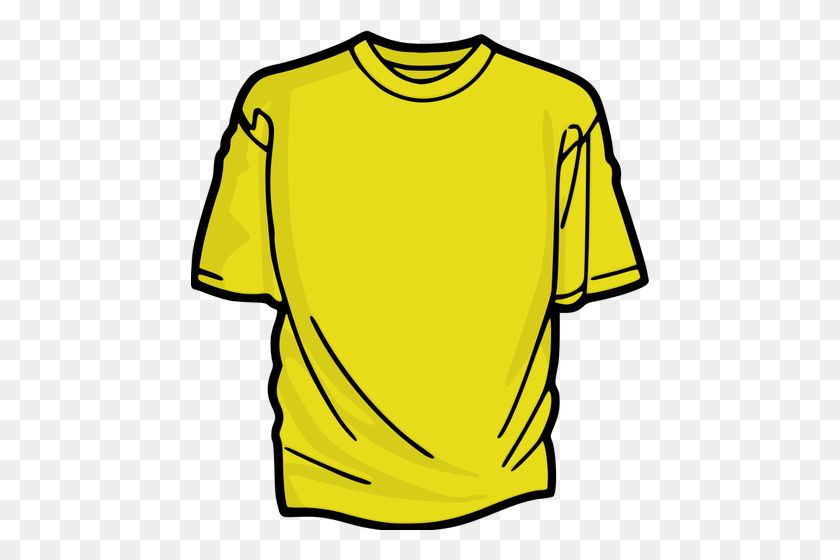458x500 Yellow T Shirt Vector Graphics - Camisa Clipart