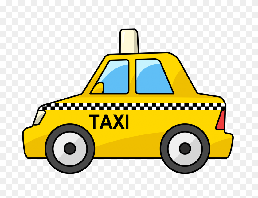 1600x1200 Yellow Taxi Cab Clip Art - Driving To School Clipart