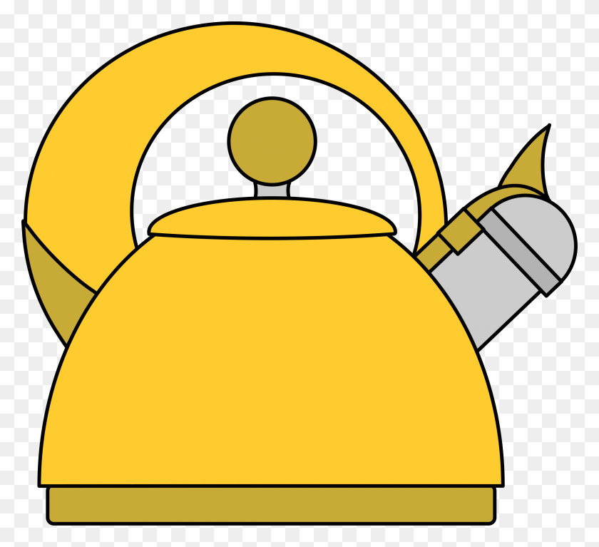 2400x2178 Желтый Чайник - Векторный Клипарт