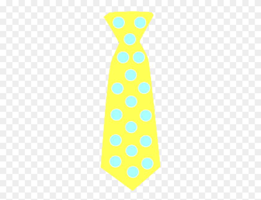 192x584 Yellow Tie With Blue Polka Dots Clip Art - Yellow Dot PNG