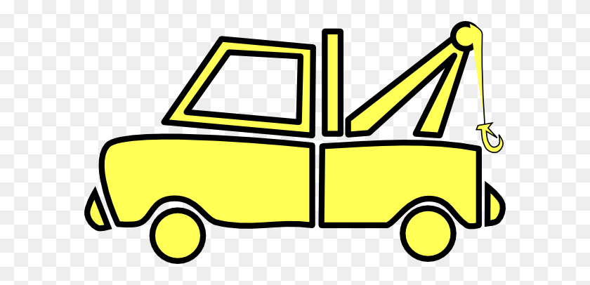 Yellow Tow Truck Clip Art - Christmas Truck Clipart