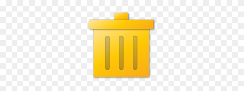 256x256 Yellow Trash Can Png Image Royalty Free Stock Png Images - Trash Can PNG