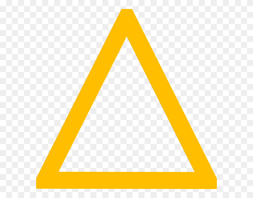 600x600 Yellow Triangle Clip Art - Triangle Clipart