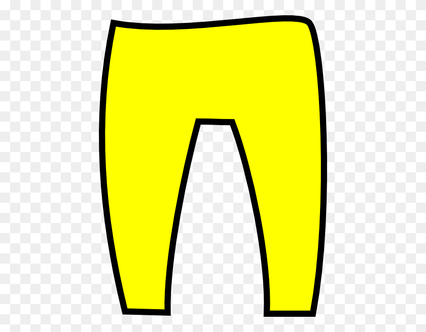 450x595 Yellow Trousers Clip Art - Pants Clipart
