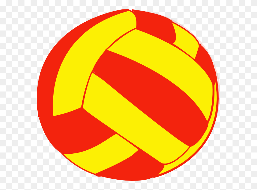 600x563 Yellow Volleyball Clipart - Volleyball Net Clipart