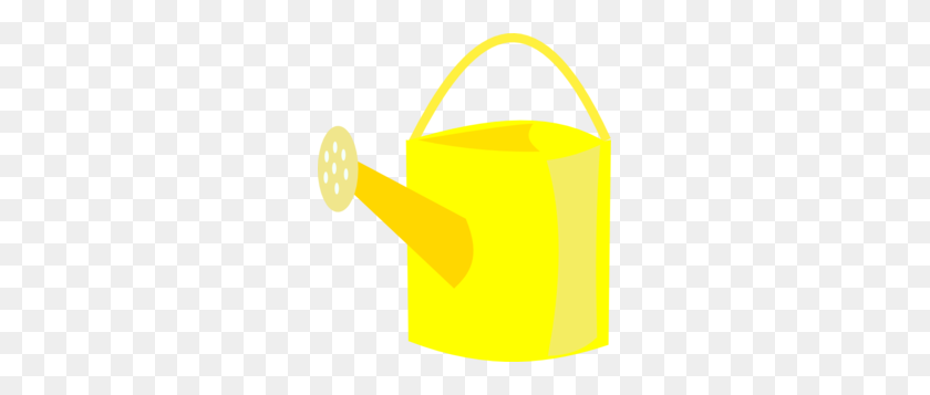265x297 Yellow Watering Can Clip Art - Watering Flowers Clipart
