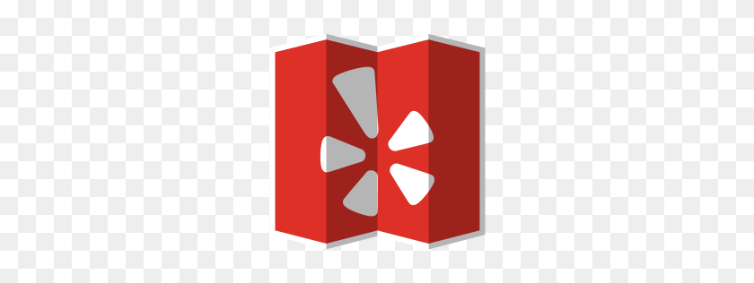 256x256 Yelp Icon Folded Social Media Iconset Designbolts - Yelp Icon PNG