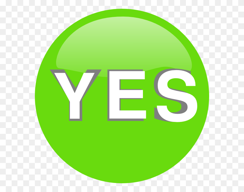 600x600 Yes Button Clip Art - Yes Clipart