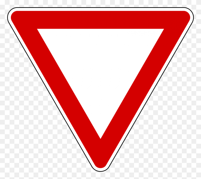 800x705 Yield Sign - Yield Sign Clip Art