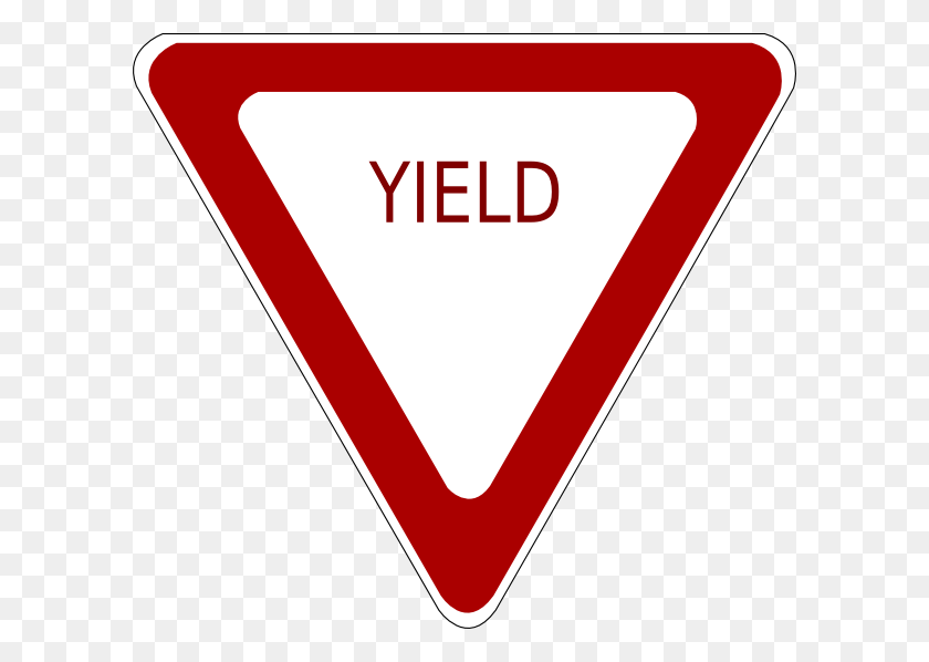 600x538 Yield Sign Clip Art - Blank Sign Clipart