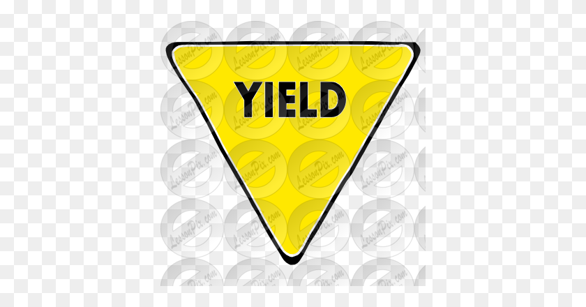 380x380 Yield Sign Stencil For Classroom Therapy Use - Yield Sign Clip Art