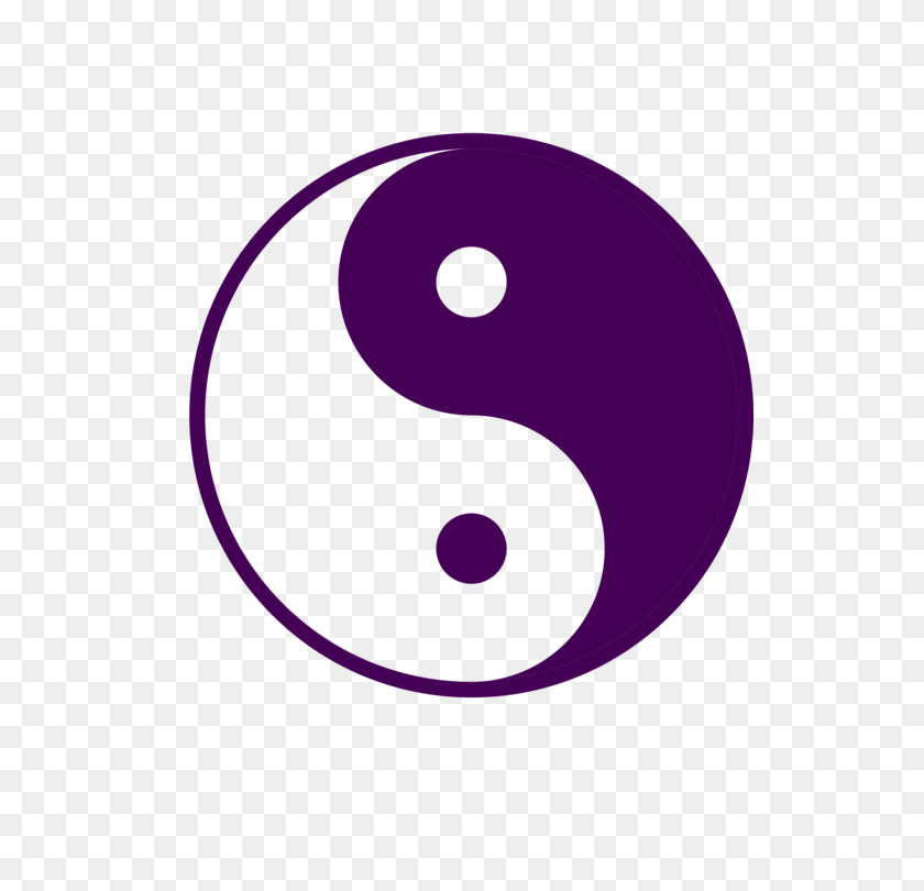 530x750 Yin And Yang Violet Purple Symbol Download - Yin Yang Clipart