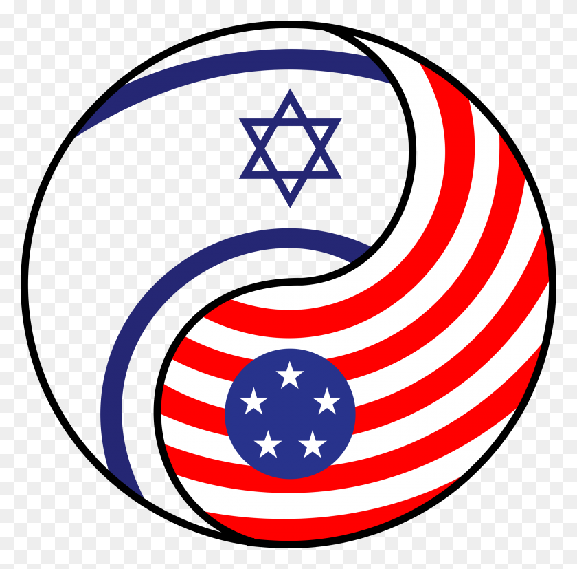 2400x2360 Yin Yang Israel America Icons Png - America PNG