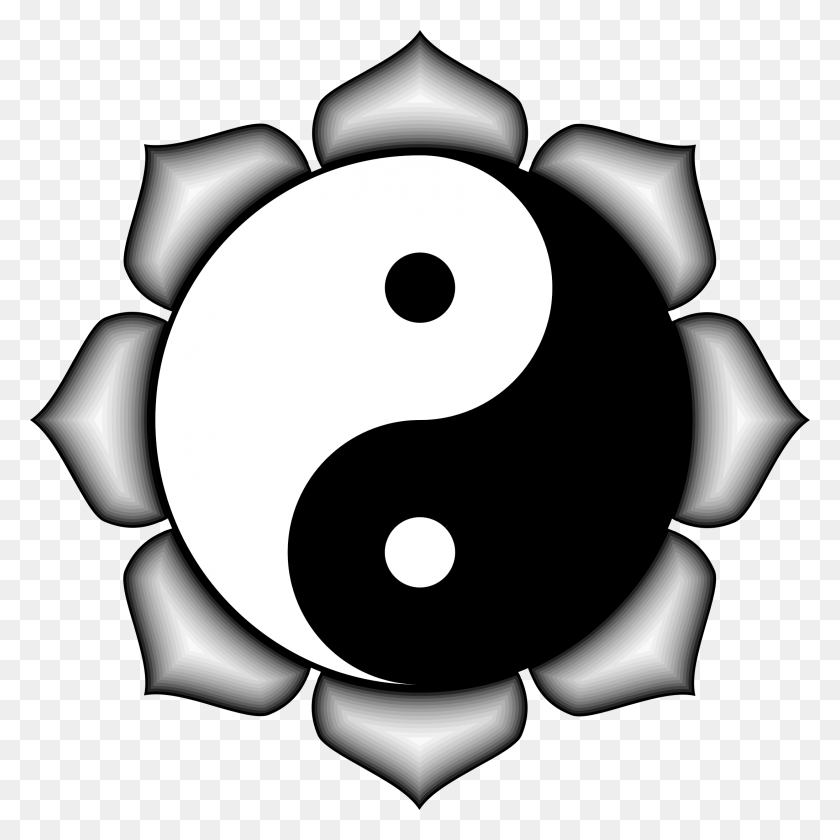 2192x2192 Yin Yang Lotus Icons Png - Yin And Yang PNG