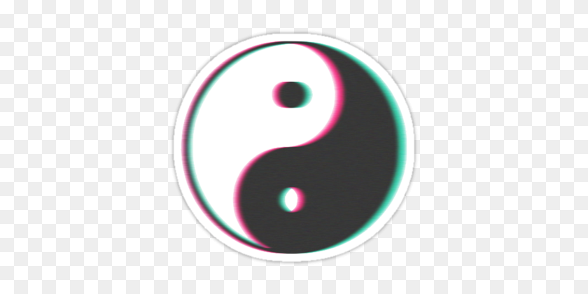 375x360 Yinyang Transparent Tumblr Style' Sticker - Trippy PNG