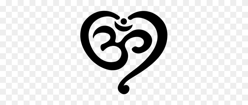 295x295 Yoga Heart Om Symbol Love Spirituality Buddhism Ink - Aphrodite Clipart